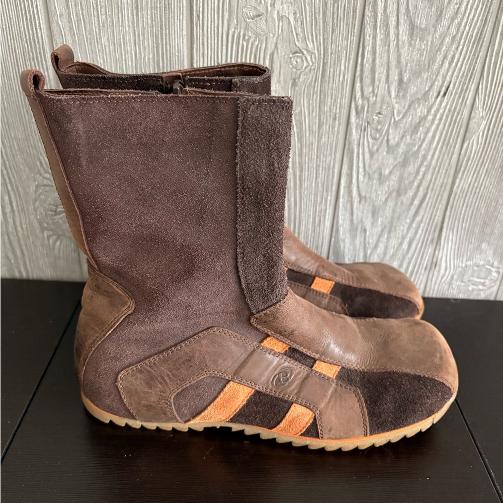 Bosi Brown and Orange Women's Size 7 Leather Boots